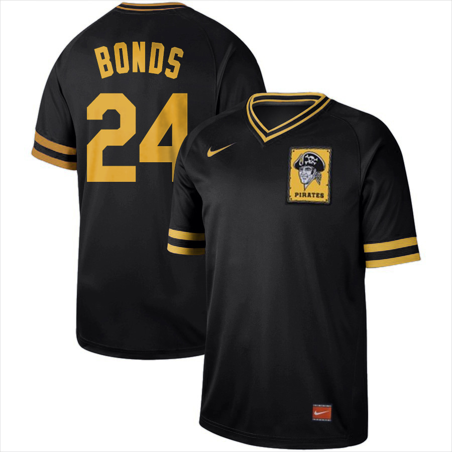 Personalized Pirates 24 Barry Bonds Black Throwback Jersey