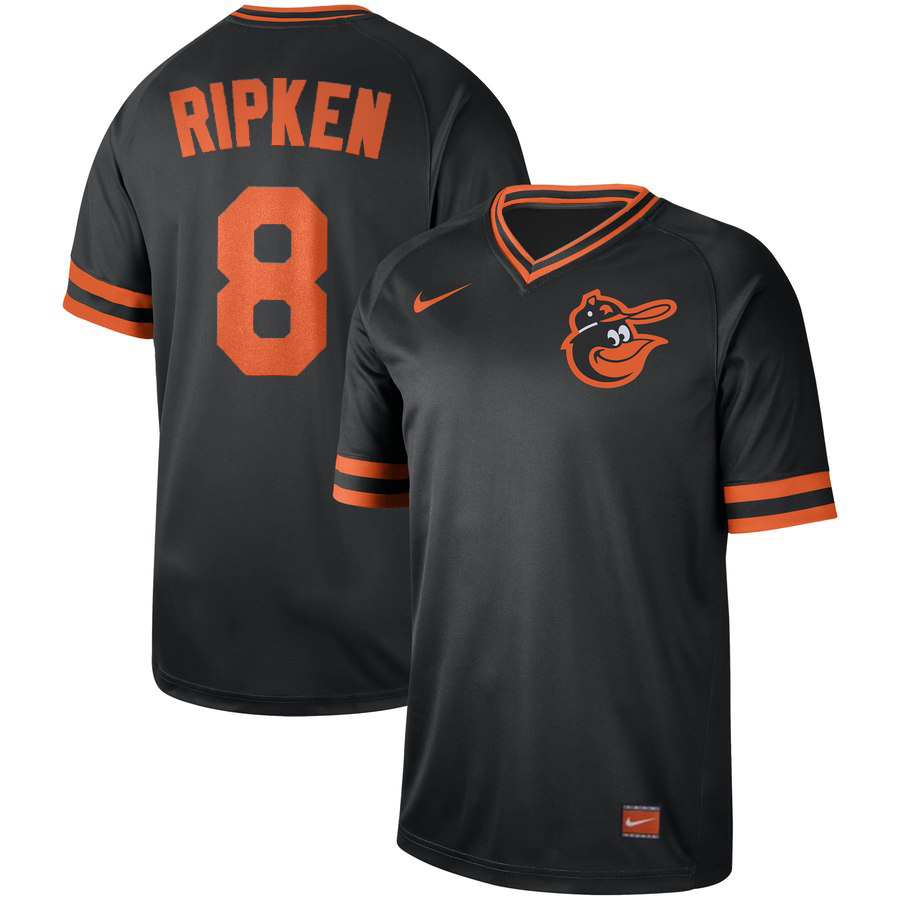 Personalized Orioles 8 Cal Ripken Jr Black Throwback Jersey