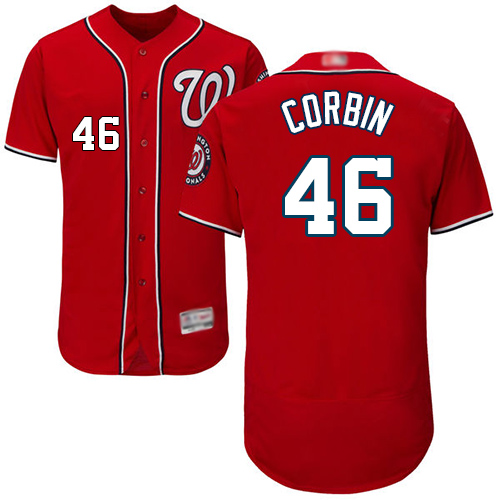 Personalized Nationals #46 Patrick Corbin Red Flexbase Authentic Collection Stitched Baseball Jersey