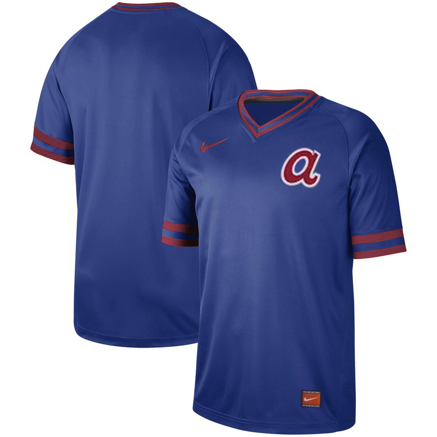 Personalized Braves Blank Blue Throwback Jersey