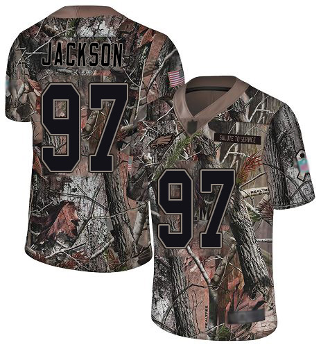 Personalized Eagles #97 Malik Jackson Camo Men’s Stitched Football Limited Rush Realtree Jersey