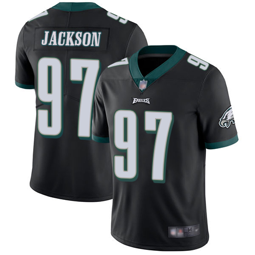 Personalized Eagles #97 Malik Jackson Black Alternate Men’s Stitched Football Untouchable Limited Jersey