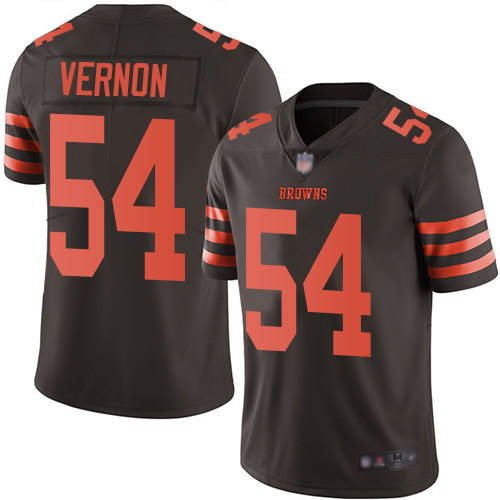 Personalized Browns #54 Olivier Vernon Brown Men’s Stitched Football Limited Rush Jersey