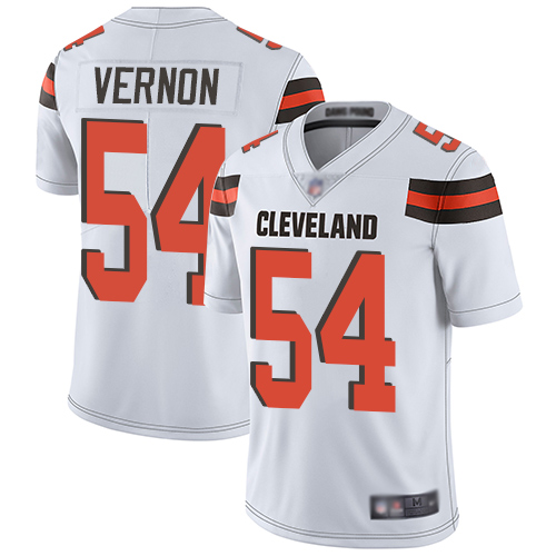 Personalized Browns #54 Olivier Vernon White Men’s Stitched Football Untouchable Limited Jersey