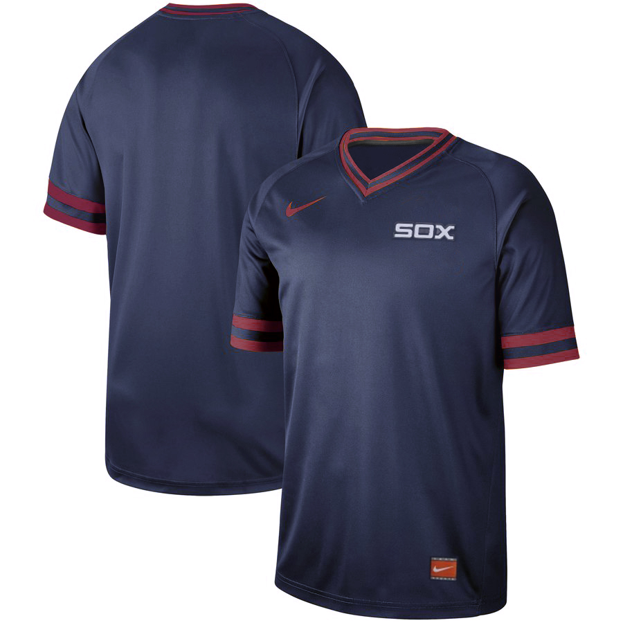 Personalized Customized White Sox Navy Throwback Jersey