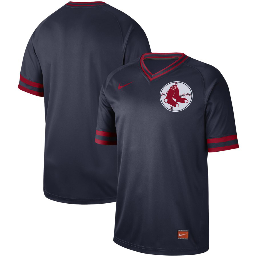 Personalized Customized Red Sox Navy Throwback Jersey
