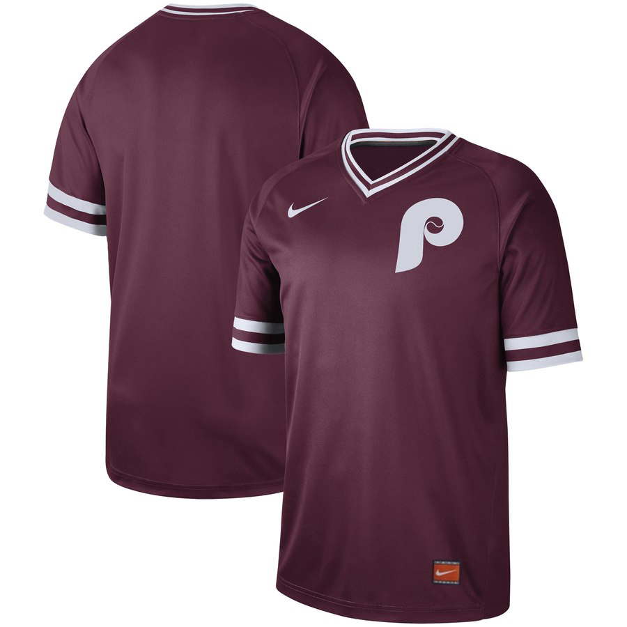 Personalized Customized Phillies Red Throwback Jersey