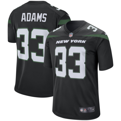 Personalized Men’s New York Jets #33 Jamal AdamsBlack Player Game Jersey
