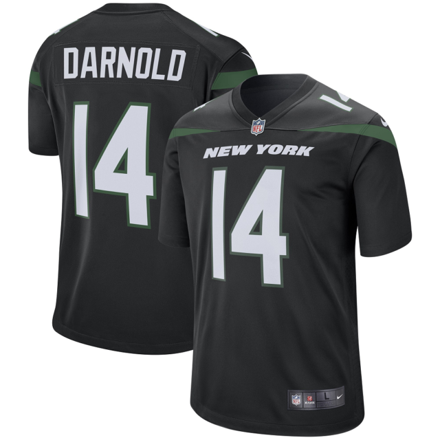 Personalized Men’s New York Jets #14 Sam Darnold BLACK Player Game Jersey