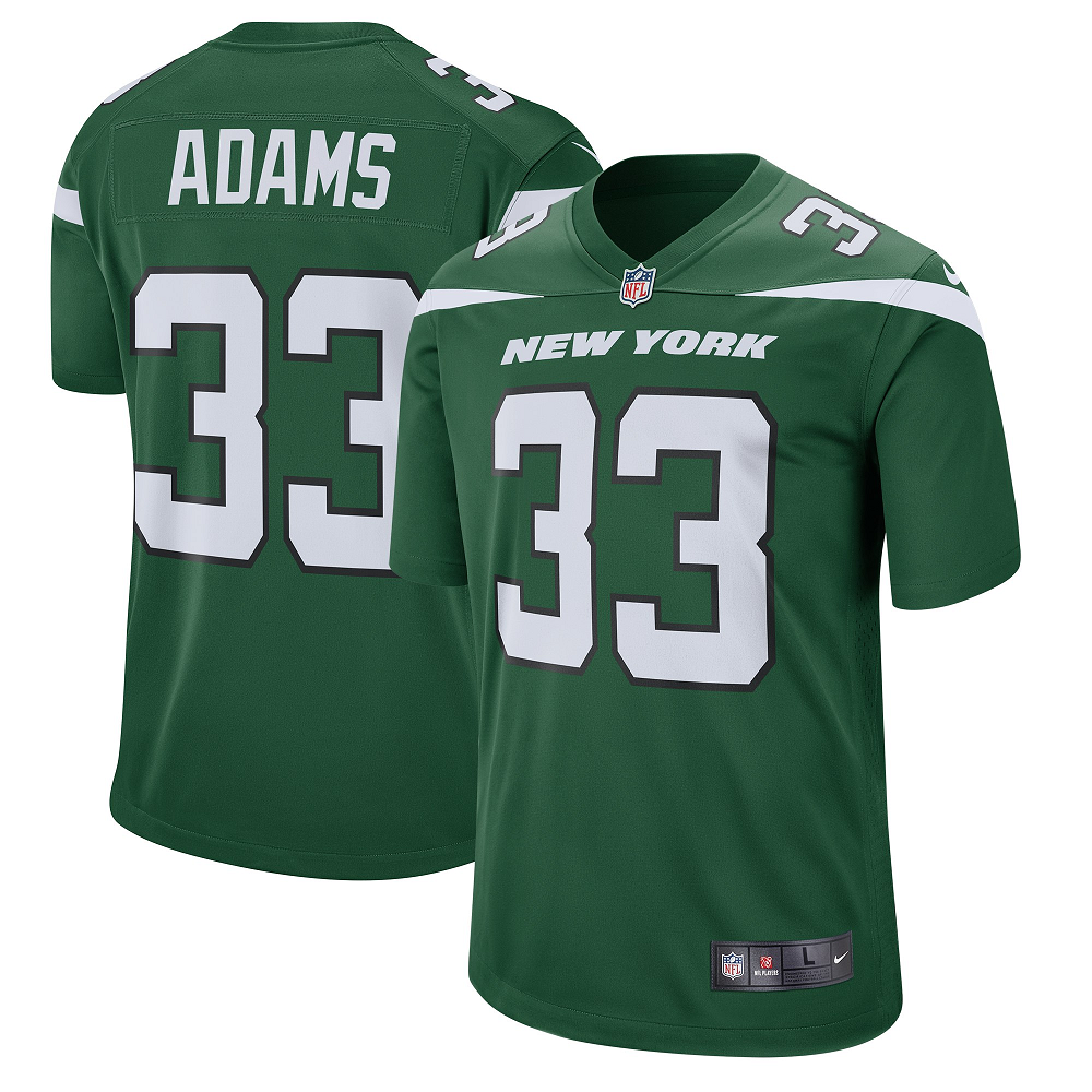Personalized Men’s New York Jets #33 Jamal Adams Green Player Game Jersey 2019