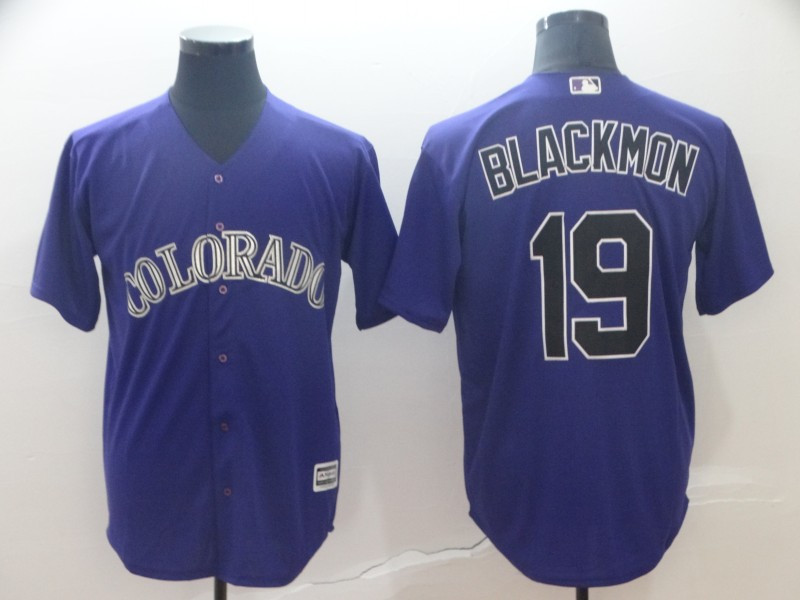 Personalized Rockies 19 Charlie Blackmon Purple Cool Base Jersey