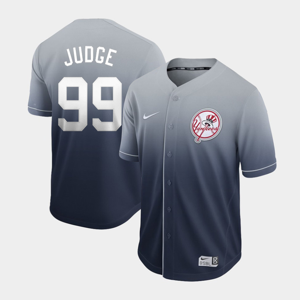 Personalized Yankees 99 Aaron Judge Gray Drift Fashion Jersey
