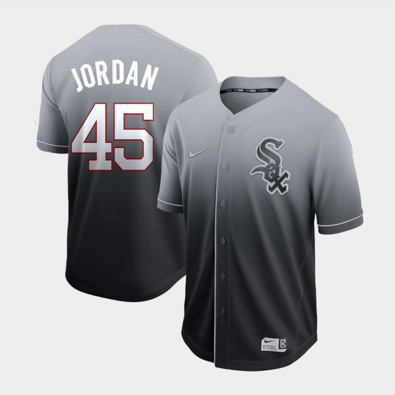 Personalized White Sox 45 Michael Jordan Gray Drift Fashion Jersey