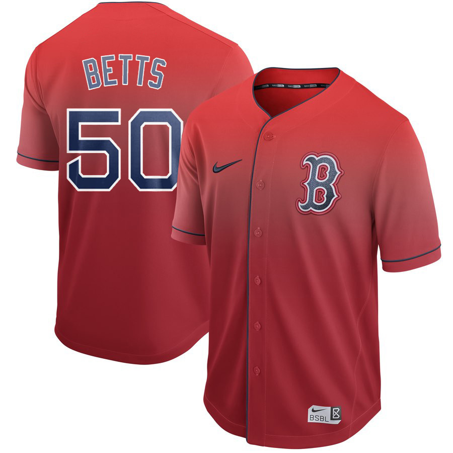 Personalized Red Sox 50 Mookie Betts Red Drift Fashion Jersey