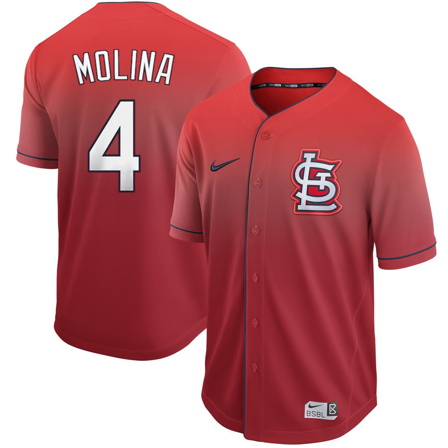 Personalized Cardinals 4 Yadier Molina Red Drift Fashion Jersey