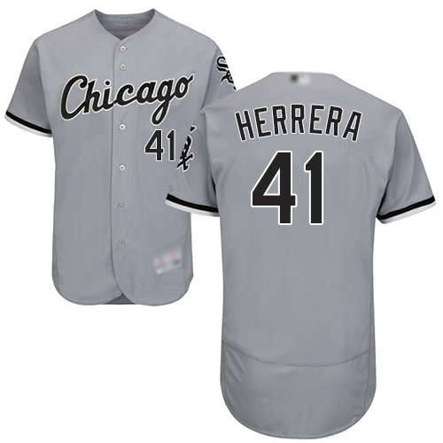 Personalized White Sox #41 Kelvin Herrera Grey Flexbase Authentic Collection Stitched Baseball Jersey