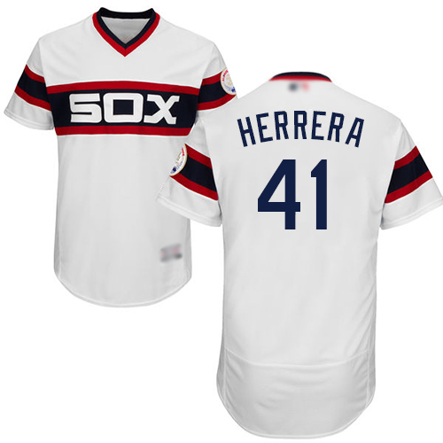 Personalized White Sox #41 Kelvin Herrera White Flexbase Authentic Collection Alternate Home Stitched Baseball Jersey