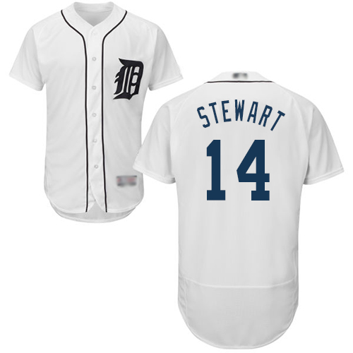 Personalized Tigers #14 Christin Stewart White Flexbase Authentic Collection Stitched Baseball Jersey