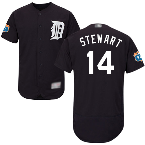 Personalized Tigers #14 Christin Stewart Navy Blue Flexbase Authentic Collection Stitched Baseball Jersey