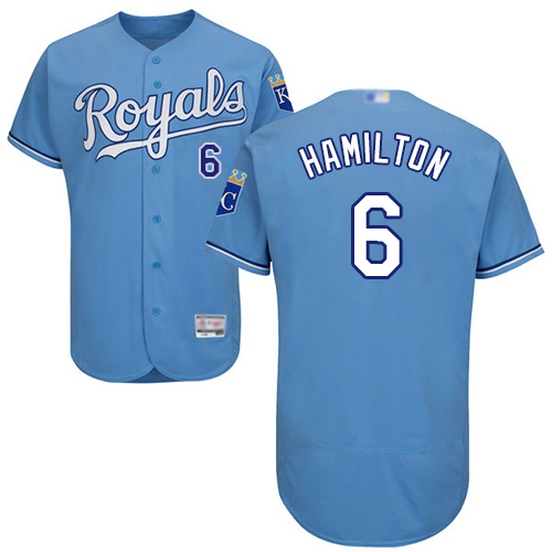 Personalized Royals #6 Billy Hamilton Light Blue Flexbase Authentic Collection Stitched Baseball Jersey
