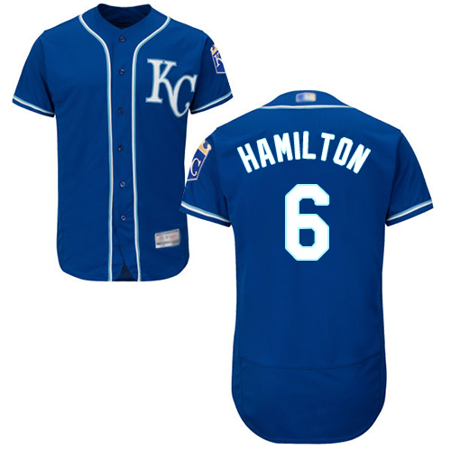 Personalized Royals #6 Billy Hamilton Royal Blue Flexbase Authentic Collection Stitched Baseball Jersey