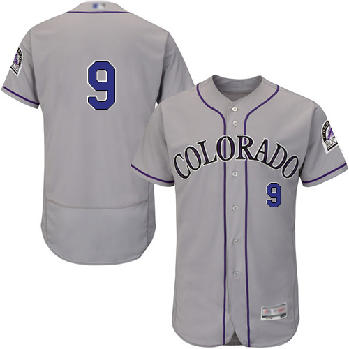 Personalized Rockies #9 Daniel Murphy Grey Flexbase Authentic Collection Stitched Baseball Jersey