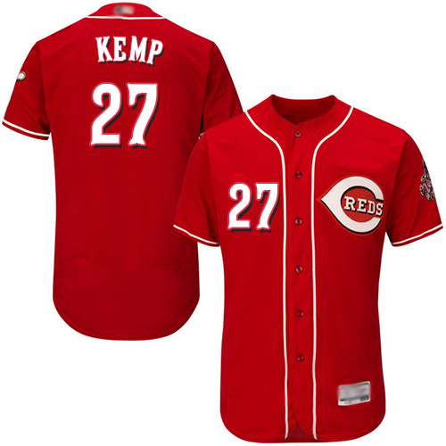Personalized Reds #27 Matt Kemp Red Flexbase Authentic Collection Stitched Baseball Jersey