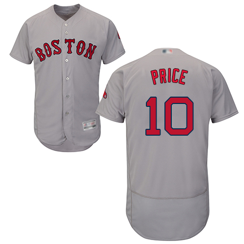 Personalized Red Sox #10 David Price Grey Flexbase Authentic Collection Stitched Baseball Jersey