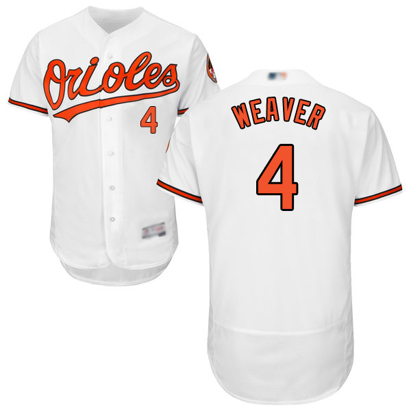 Personalized Orioles #4 Earl Weaver White Flexbase Authentic Collection Stitched Baseball Jersey