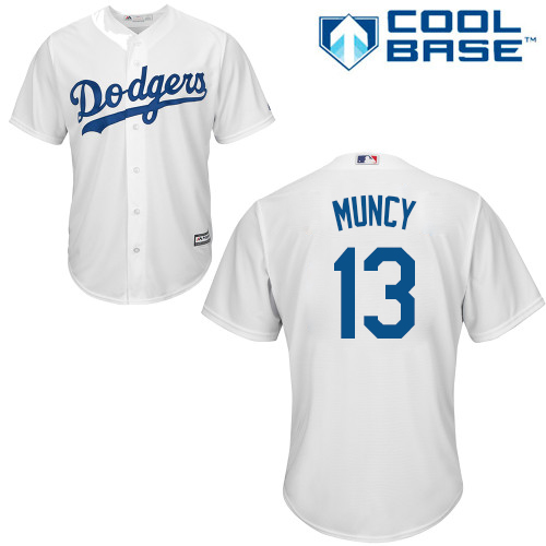 Personalized Dodgers #13 Max Muncy White New Cool Base Stitched Baseball Jersey