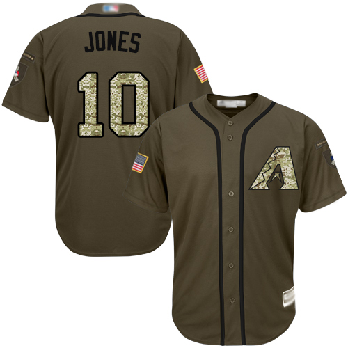 Personalized Diamondbacks #10 Adam Jones Green Salute to Service Stitched Baseball Jersey