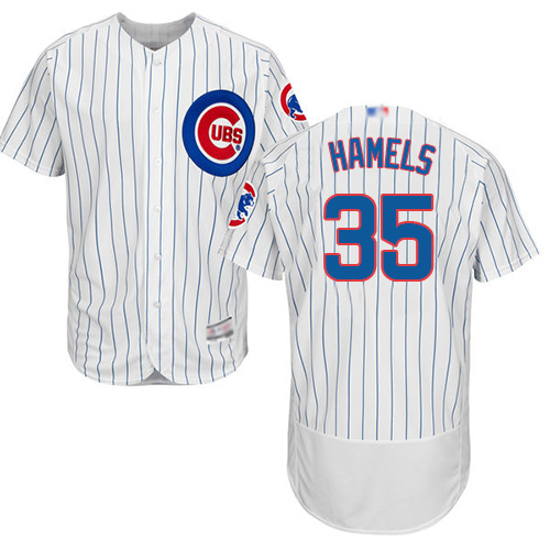 Personalized Cubs #35 Cole Hamels White Flexbase Authentic Collection Stitched Baseball Jersey