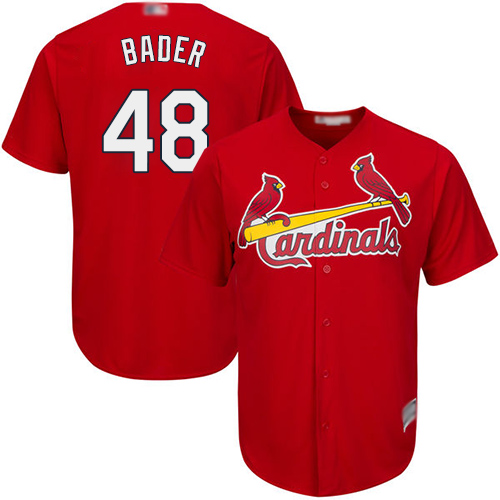 Personalized Cardinals #48 Harrison Bader Red New Cool Base Stitched Baseball Jersey