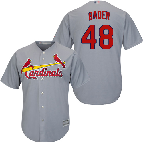 Personalized Cardinals #48 Harrison Bader Grey New Cool Base Stitched Baseball Jersey