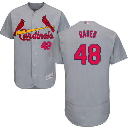 Personalized Cardinals #48 Harrison Bader Grey Flexbase Authentic Collection Stitched Baseball Jersey