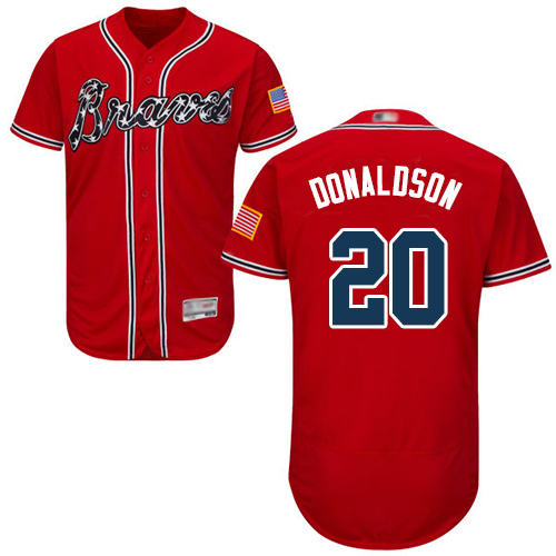 Personalized Braves #20 Josh Donaldson Red Flexbase Authentic Collection Stitched Baseball Jersey