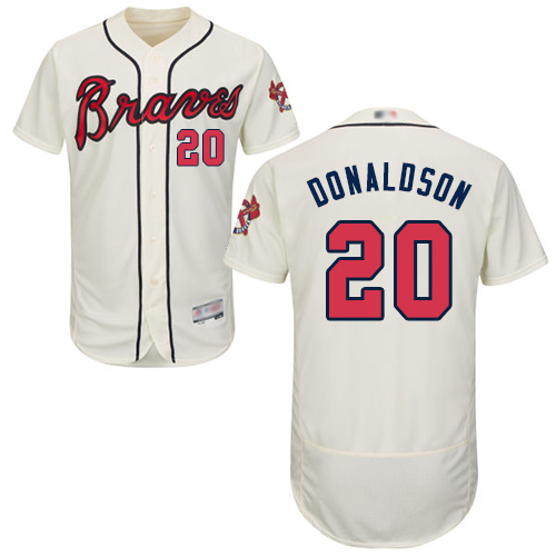 Personalized Braves #20 Josh Donaldson Cream Flexbase Authentic Collection Stitched Baseball Jersey