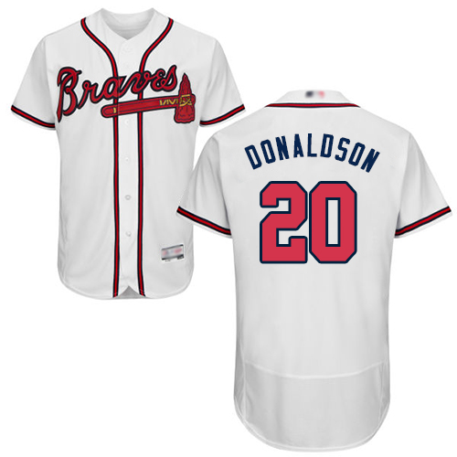 Personalized Braves #20 Josh Donaldson White Flexbase Authentic Collection Stitched Baseball Jersey