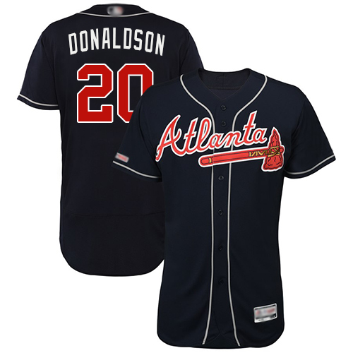 Personalized Braves #20 Josh Donaldson Navy Blue Flexbase Authentic Collection Stitched Baseball Jersey