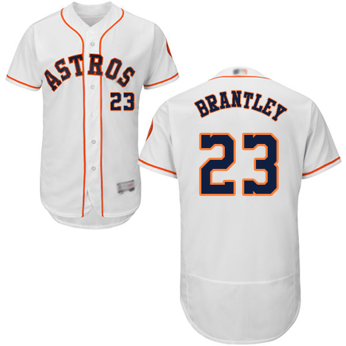 Personalized Astros #23 Michael Brantley White Flexbase Authentic Collection Stitched Baseball Jersey
