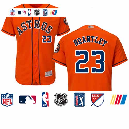 Personalized Astros #23 Michael Brantley Orange Flexbase Authentic Collection Stitched Baseball Jersey