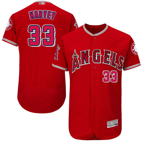 Personalized Angels of Anaheim #33 Matt Harvey Red Flexbase Authentic Collection Stitched Baseball Jersey