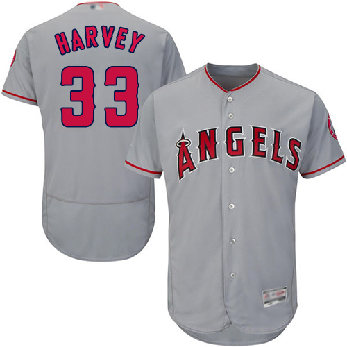 Personalized Angels of Anaheim #33 Matt Harvey Grey Flexbase Authentic Collection Stitched Baseball Jersey
