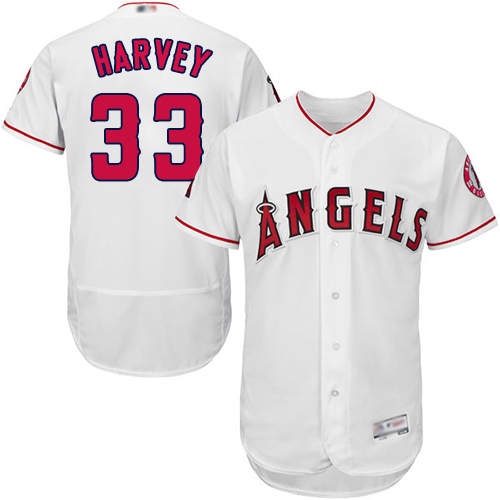 Personalized Angels of Anaheim #33 Matt Harvey White Flexbase Authentic Collection Stitched Baseball Jersey
