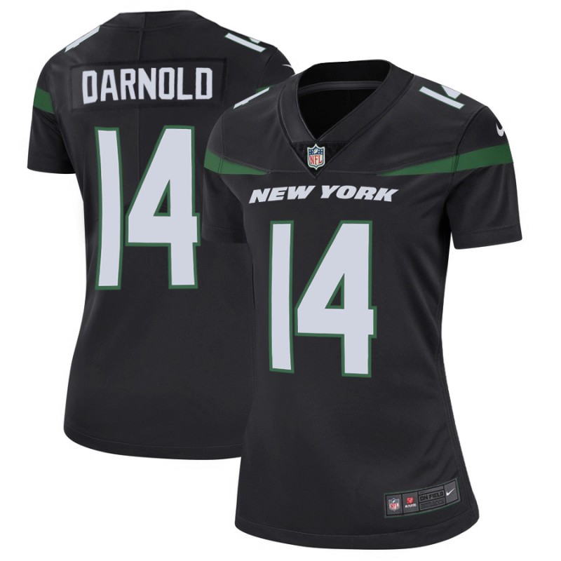 Personalized Women Jets 14 Sam Darnold Black Women New 2019 Untouchable Limited Jersey