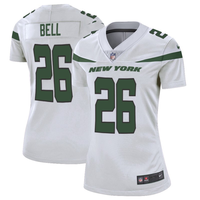 Personalized Women Jets 26 Le’Veon Bell White Women New 2019 Untouchable Limited Jersey