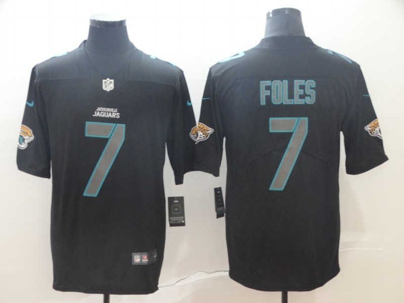 Personalized Jaguars 7 Nick Foles Black Impact Rush Limited Jersey