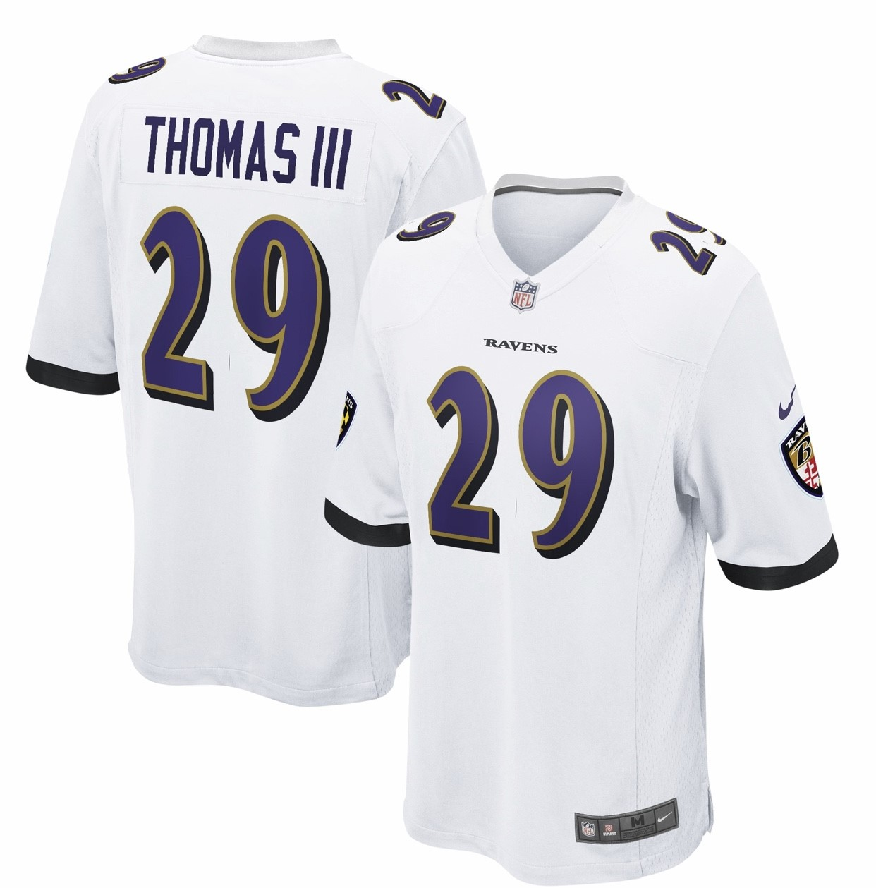 Personalized Ravens 29 Earl Thomas III White Untouchable Limited Jersey