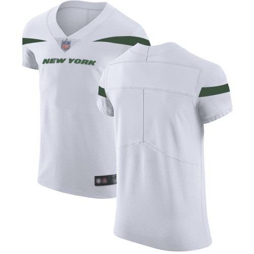 Personalized Jets Blank White Men’s Stitched Football Untouchable Elite Jersey