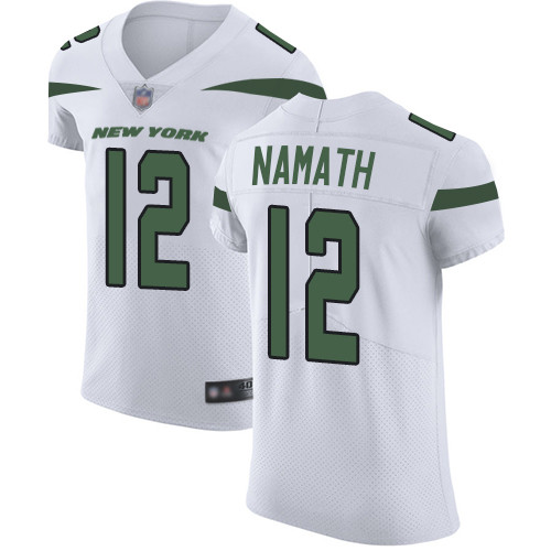 Personalized Jets #12 Joe Namath White Men’s Stitched Football Untouchable Elite Jersey